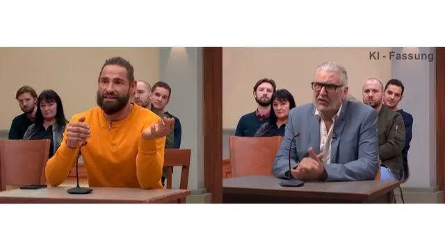 Bild links: original Folge. Bild rechts: echter Darsteller mit KI in original Folge integriert.
 | Foto:  RTL / Constantin Entertainment (frei)