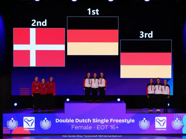 Platz 3 im Double Dutch Single Freestyle: Christina Khramtsov, Stefanie Nering und Diana Brauer (vlnr) | Foto: Karsten Illing