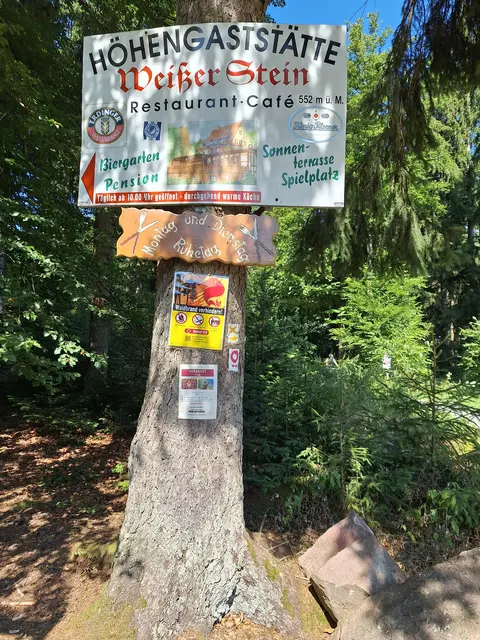 Hinweisschild "Weißer Stein" | Foto: Ich