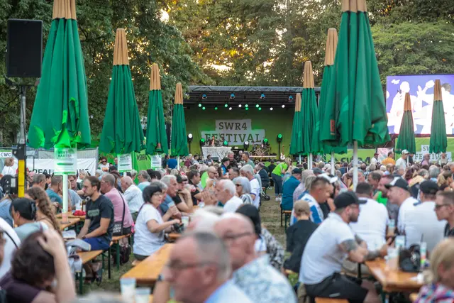 Festivalstimmung: Zwischen Musik, Gesprächen und kulinarischen Angeboten genossen die Besucherinnen und Besucher am Samstag die besondere Atmosphäre im Wörther Bürgerpark. | Foto: Paul Needham