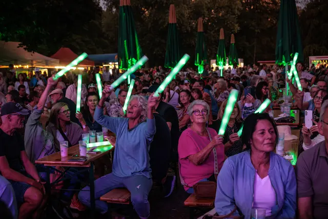 Festivalstimmung: Zwischen Musik, Gesprächen und kulinarischen Angeboten genossen die Besucherinnen und Besucher am Samstag die besondere Atmosphäre im Wörther Bürgerpark. | Foto: Paul Needham