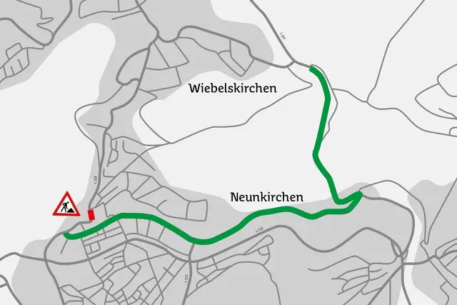 Auf der Konrad-Adenauer-Brücke in Neunkirchen läuft Anfang Oktober eine Baustelle mit Vollsperrung in eine Richtung. | Foto: Landesbetrieb für Straßenbau (LfS)