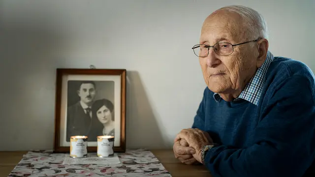 Albrecht Weinberg: Am Internationalen Holocaust-Gedenktag erinnert er an seine in Auschwitz ermordeten Eltern Flora und Alfred. | Foto: ZDF, Foto: Jesco Denzel