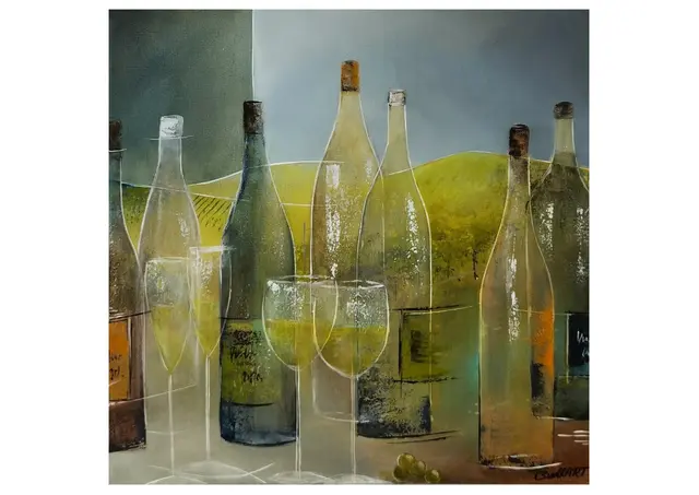 Der Kultur- und Heimatverein Harthausen zeigt zur Tabakkerwe die Ausstellung "Kreative Vielfalt in Bild und Objekt". Unter anderem präsentiert dort auch Traudel Burkhart ihre Werke, von der dieses Acrylbild stammt. | Foto: Traudel Burkhart 