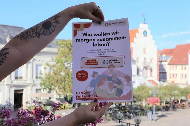 Beim offenen Stammtisch im Trifels Hub können Interessierte ins Gespräch kommen und Ideen einbringen. | Foto: Stadt Landau