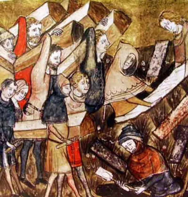 Historische Darstellung der Pestopfer in Tournai. Foto: Gemeinfrei / Symbolbild | Foto: Mario Hoesel/stock.adobe.com