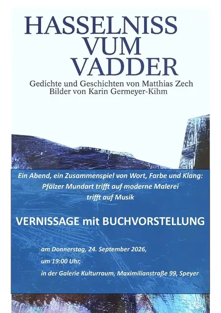 In der Galerie Kulturraum in Speyer gibt es eine Vernissage mit Buchvorstellung, Bildern und Musik. | Foto: Almut-Maie Fingerle