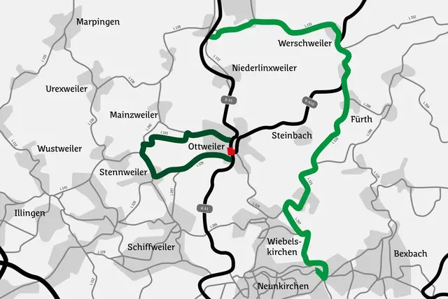In Ottweiler startet auf der Vrilissia-Brücke der nächste Bauabschnitt. Für den Verkehr gelten weiter Umleitungen und Sperrungen. | Foto: Landesbetrieb für Straßenbau (LfS)