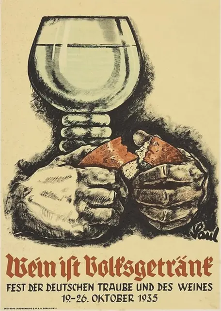 Plakatmotiv zur Weinpropaganda im Dritten Reich aus der Sammlung von Dr. Krieger. | Foto: Historischer Verein Pirmasens e. V.