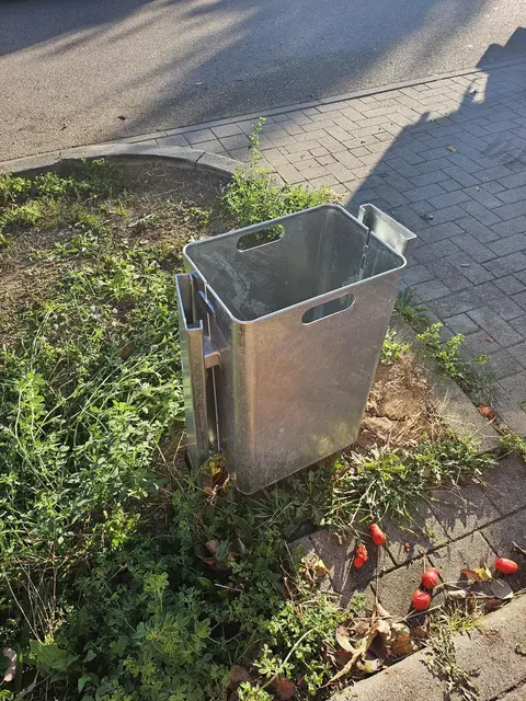 In Haßloch ist ein neuer Mülleimer beschädigt worden. Die Polizei sucht jetzt Zeugen. | Foto: Gemeindeverwaltung Haßloch
