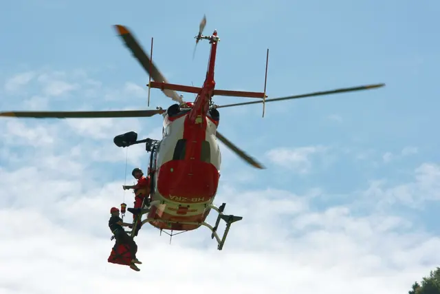 Der 35 Jahre alte Mann wurde von einem Rega-Hubschrauber gerettet. (Symbolbild) | Foto: picture alliance / dpa