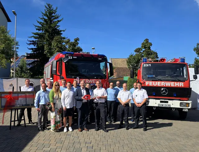 Die Freiwillige Feuerwehr Haßloch stellte beim Jubiläumswochenende ihr neues TLF 3000-Staffel in Dienst. | Foto: Gemeinde Haßloch
