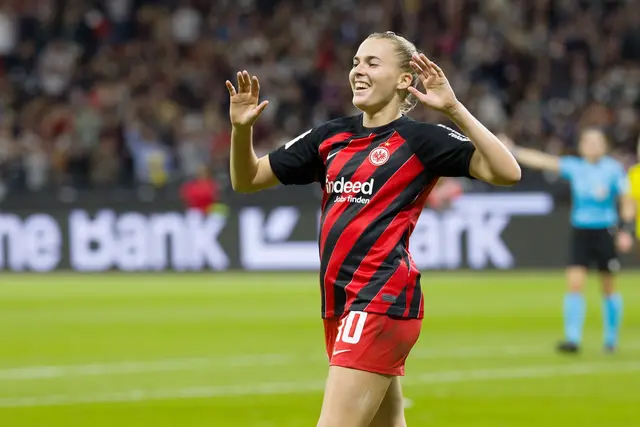 Laura Freigang und die Eintracht-Frauen dürfen am Ende doch noch jubeln. (Archivbild) | Foto: Jürgen Kessler/dpa