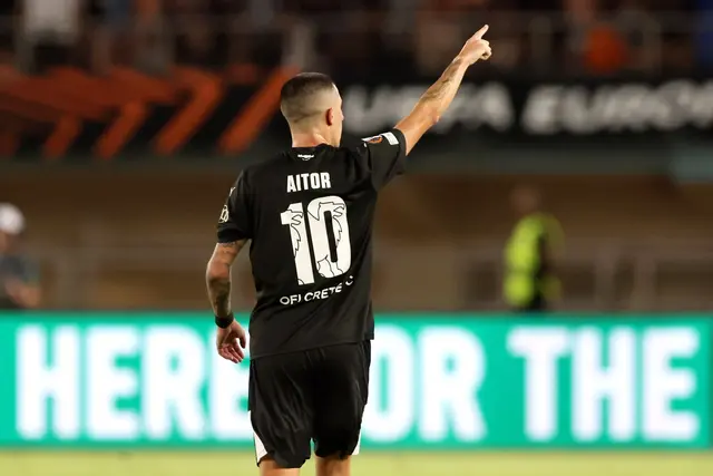 Aitor Cantalapiedra bejubelte die 1:0-Führung für OFI Kreta | Foto: InTime Sports/InTime Sports/AP/dpa
