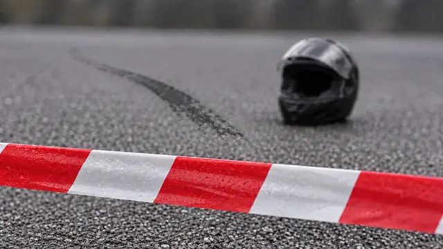 Nach einem Unfall mit zwei Motorradfahrern ist die B3 bei Malschenberg zwischen Malschenberg und Malsch in beide Richtungen gesperrt. Polizei und Rettungsdienst sind im Einsatz. | Foto: Symbolfoto mit KI erstellt