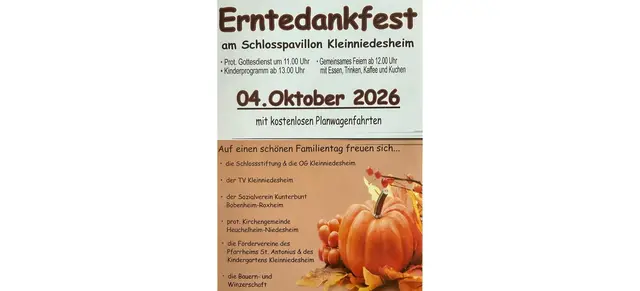Einladung zum Erntedankfest 2026 | Foto: Schlossstiftung (2026)
