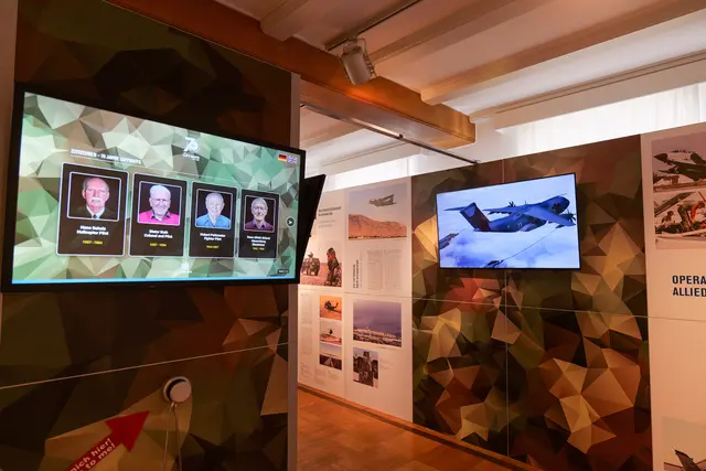 70 Jahre Deutsche Luftwaffe: Die Wanderausstellung im Museum im Westrich zeigt mit historischen Aufnahmen, Informationstafeln und multimedialen Elementen die Entwicklung der Luftwaffe seit 1956. | Foto: Erik Stegner