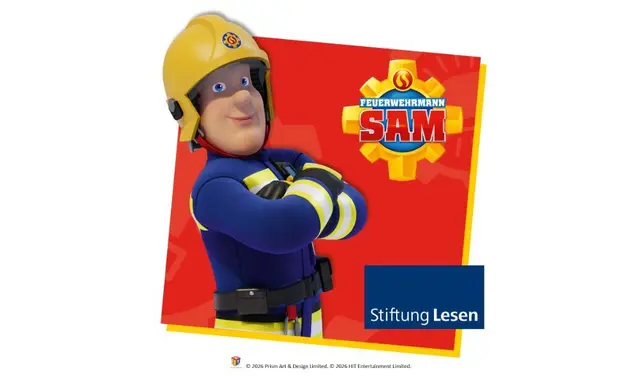 Feuerwehrmann Sam: Kostenlose Kita-Materialien verbinden Sprachförderung mit Brandschutz, sozialem Lernen und Umwelt- sowie Tierthemen. | Foto: Stiftung Lesen