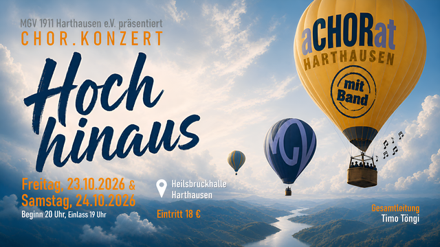 Motiv aCHORat-Konzert 2026: "Hoch hinaus"