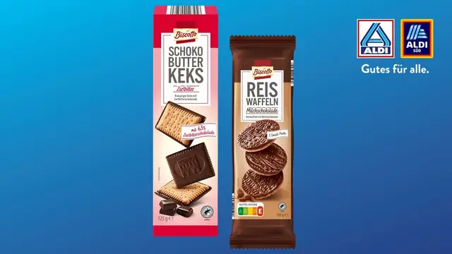 ALDI senkt Preise für ausgewählte Keks-, Waffel- und Gebäckartikel dauerhaft um bis zu 0,50 Euro. | Foto: ALDI, Foto: ALDI