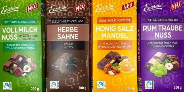 NORMA senkt Preise für EXCELSIOR-Schokolade: Riegel (300 g) sowie Tafeln (200 g) kosten teils nur noch 1,99 Euro. | Foto: NORMA, Foto: NORMA