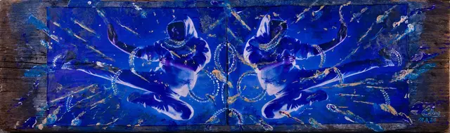 „Kunstwerk in Blau „ Sternenspringer“) | Foto: Christiane Anné