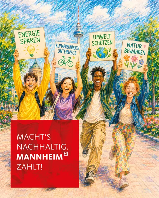 Bis zum 24. Oktober können Jugendliche in Mannheim ihre Projektideen für Klima und Umwelt einreichen. | Foto: Stadt Mannheim - mit KI-Unterstützung erstellt