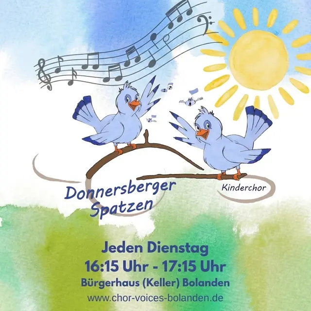 Logo mit Spatzen, Dienstags, 16:15 Uhr, Bürgerhaus Bolanden