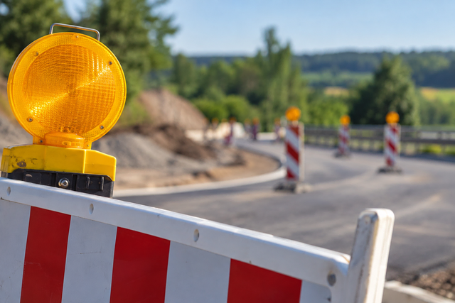 Nach 17 Wochen Bauzeit sollen die Sperrungen auf der L 464 und L 465 am Freitag aufgehoben werden. | Foto: Erik Stegner mit KI
