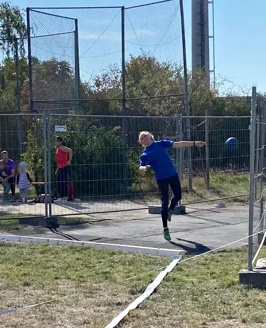 Sarah Hahn beim Schleuderballwurf | Foto: TSV Iggelheim