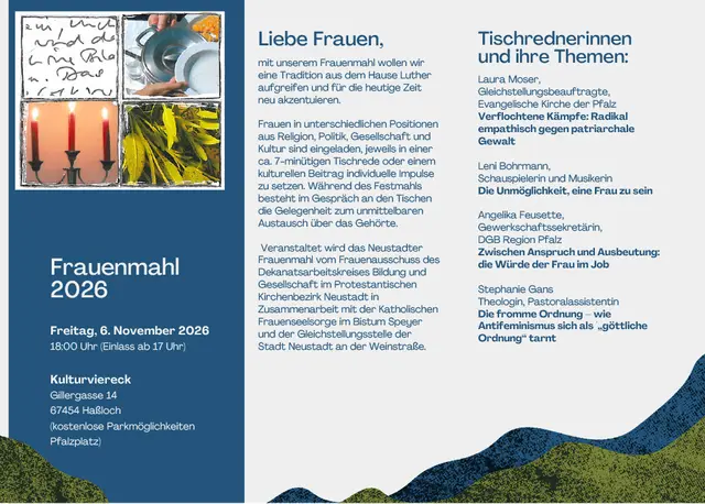 Flyer
Frauenmahl 2026 | Foto: zur freien Verfügung
