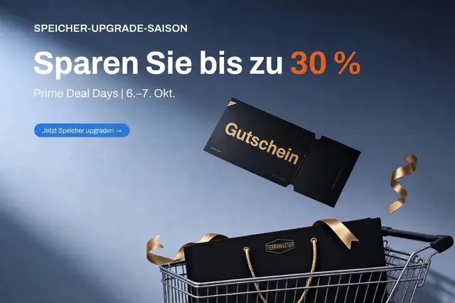 TerraMaster „Storage Upgrade Season“ – bis zu 30 % Rabatt auf ausgewählte NAS-, DAS- und SSD-Produkte (u. a. am 6. und 7. Oktober). | Foto: TerraMaster Technology Co., Ltd, Foto: TerraMaster Technology Co., Ltd
