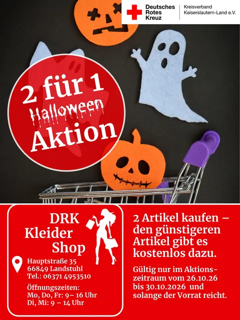 DRK Kleider Shop: Halloween-Aktion vom 26. bis 30. Oktober 2026 | Foto: drk_canva_eka