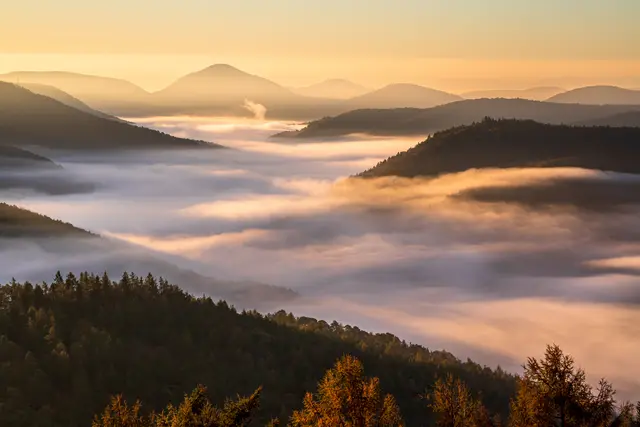 Bild 2: Blick vom Kirschfelsen bei Annweiler | Foto: Georg Beck