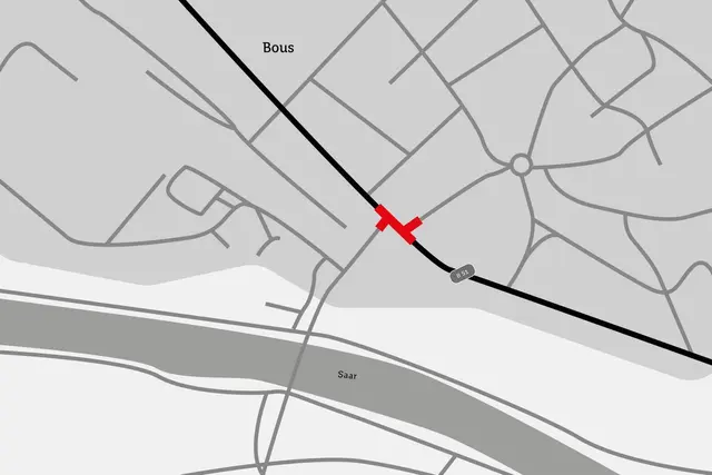 Am Knoten B 51 / L 168 in Bous erneuert der Landesbetrieb für Straßenbau am Wochenende die Signaltechnik. Währenddessen ist die Ampel außer Betrieb. | Foto: Landesbetrieb für Straßenbau (LfS)