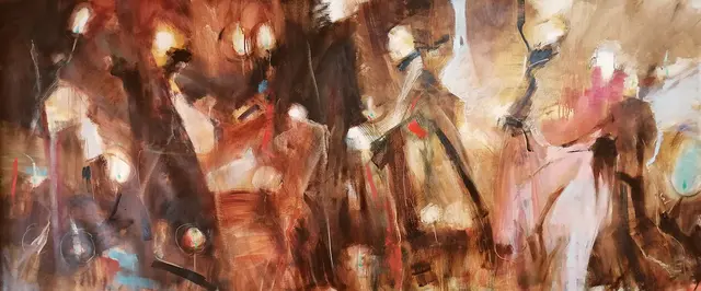 Titelbild Mystery, 80 × 200 cm, Öl auf Leinwand  | Foto: Olga David