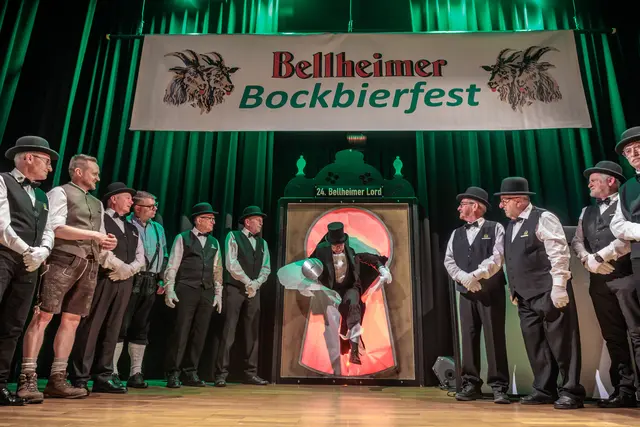 Andreas Bantele ist der 24. Bellheimer Lord. Er wurde am Freitagabend, 9. Oktober 2026, beim traditionellen Bockbierfest in der Bellheimer Festhalle feierlich in sein Amt für die Saison 2026/2027 eingeführt. | Foto: Paul Needham