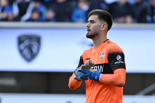 Stuttgarts Torwart Dennis Seimen feierte an alter Wirkungsstätte sein Bundesliga-Debüt | Foto: Swen Pförtner/dpa