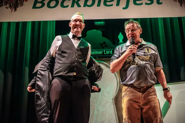 Marco Schmitt war als 23. Bellheimer Lord in der Amtszeit 2025/2026 im Amt und übergab den Titel beim 24. Bockbierfest an seinen Nachfolger Andreas Bantele. | Foto: Paul Needham