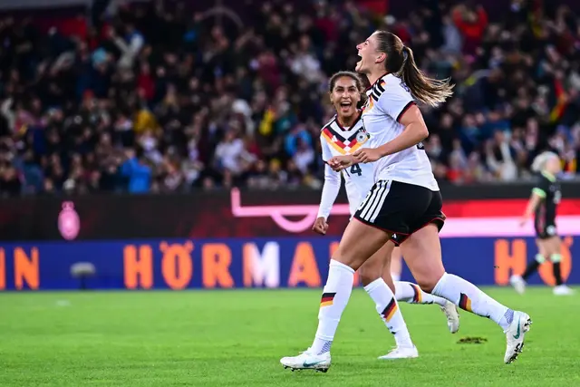 Empfahl sich gegen Australien: Angreiferin Melissa Kössler.  | Foto: Sebastian Christoph Gollnow/dpa