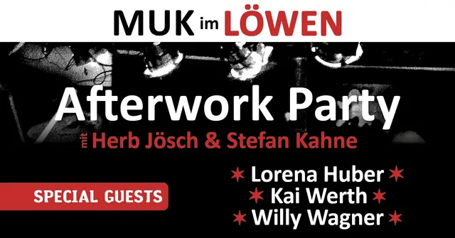 MUK-Afterworkparty mit Lorena Huber, Kai Werth, Willy Wagner &amp; Stefan Kahn am 30.10.2026 im Löwen  | Foto: MUK Weisenheim am Sand e.V.