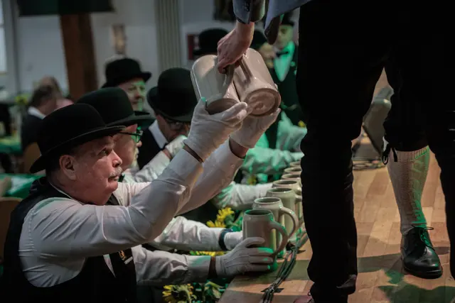 Der Club der Bellheimer Lords beim 24. Bockbierfest in der Festhalle Bellheim. | Foto: Paul Needham