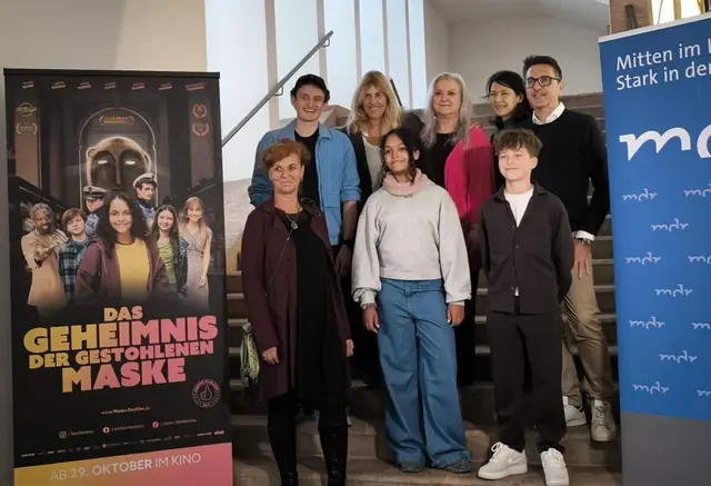 Das Geheimnis der gestohlenen Maske: Die Preview der MDR-Kinokoproduktion fand im GRASSI – Museum für Völkerkunde zu Leipzig statt. | Foto: MDR Mitteldeutscher Rundfunk/Kathleen Ihme