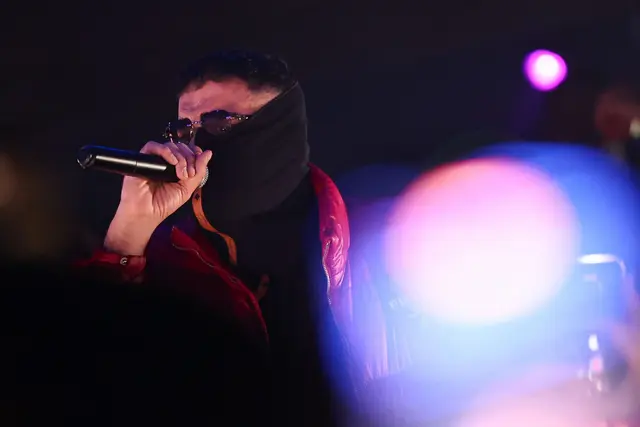 Der Rapper Haftbefehl bei einem Auftritt. (Archivbild) | Foto: Hannes P. Albert/dpa