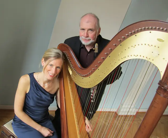 Helmut Eisel an der Klarinette und Birke Falkenroth an der Harfe gastieren mit ihrem Programm „Prayer“ in der Stiftskirche Kaiserslautern. | Foto: Franka Ploeßner/gratis