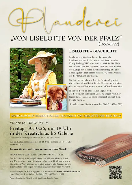 Musikstück an der Zither mit Gaby Kiessling und Moderation von Markus Schultz als Perkeo
