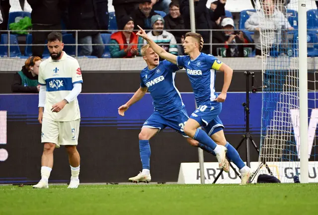 Erzielte das 2:0: KSC-Kapitän Marvin Wanitzek | Foto: Uli Deck/dpa
