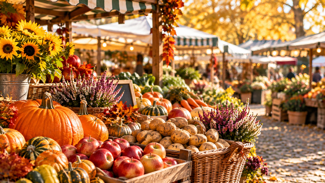 Herbstlicher Bauernmarkt (Symbolfoto erstellt mit generativer KI) | Foto: Heike Schwitalla