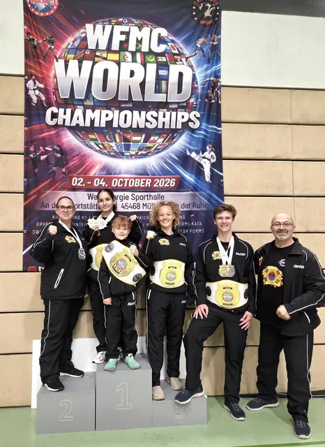 Der 1. Tae Kwon Do und Kickbox Club Frankenthal gewann bei der WFMC-Weltmeisterschaft vier Gold- und drei Silbermedaillen. | Foto: Fotograf: Julia Selic