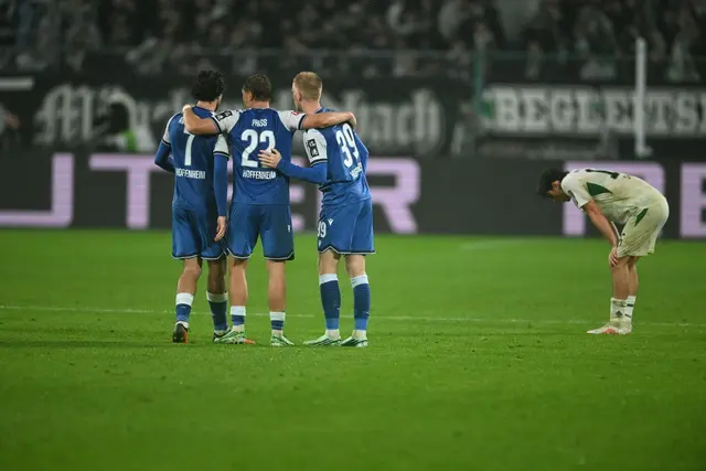 Die TSG Hoffenheim gewann in Mönchengladbach das erste Mal seit Anfang September | Foto: Fabian Strauch/dpa